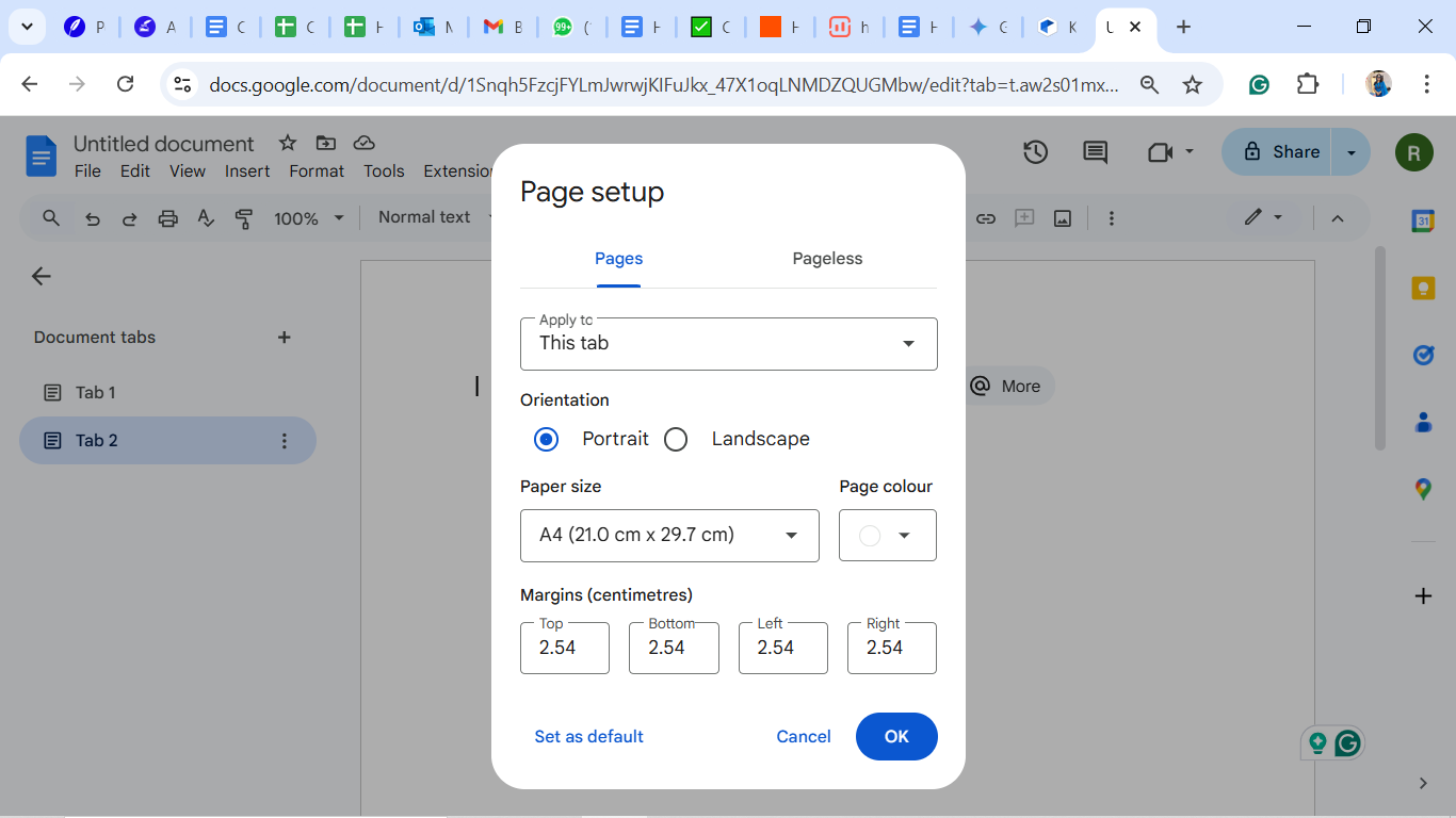 Definir valores de margem: Como ajustar as margens no Google Docs