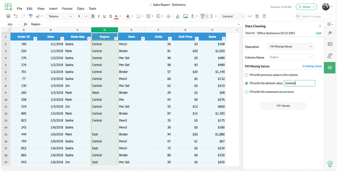 Zoho Sheets