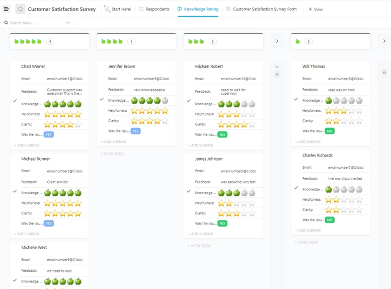 ClickUp Customer Satisfaction Evaluation Survey Template