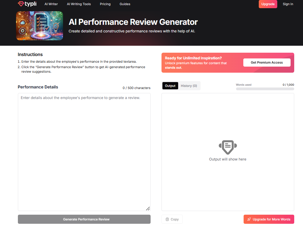 Typli.ai: ai performance review generator