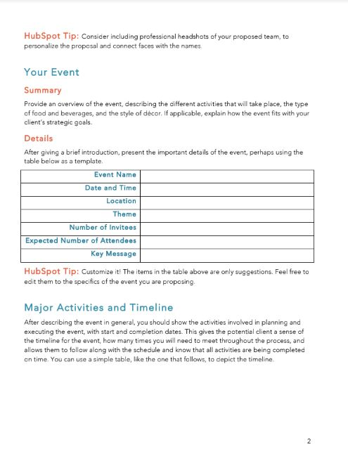 Event Proposal Template 