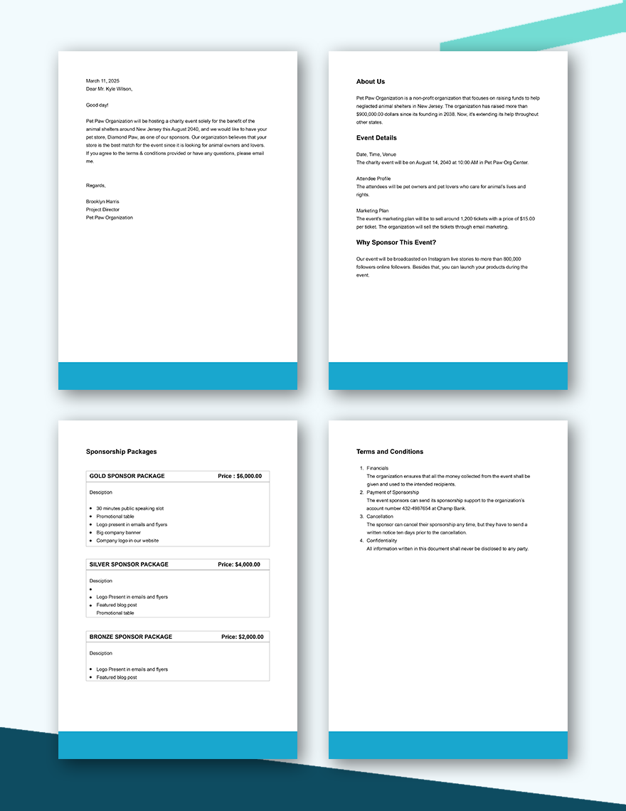 Charity Event Proposal Template in Word