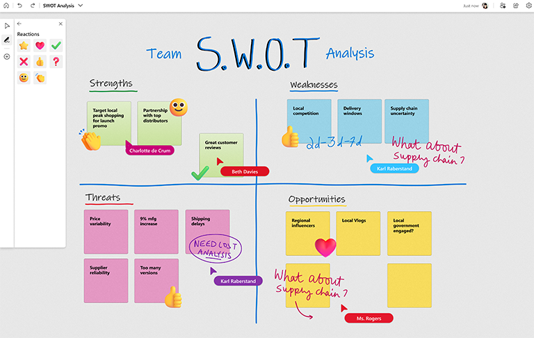 Color-code and categorize ideas using sticky notes