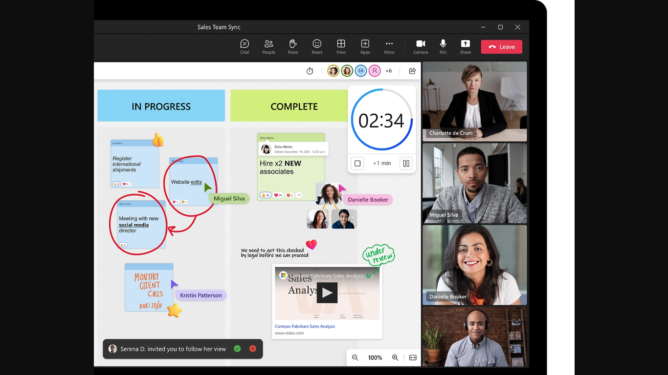 Collaborate with your team in real time