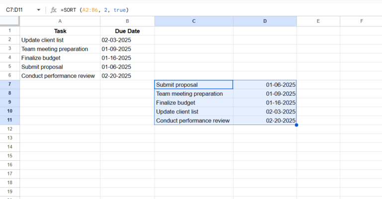 How to Organize Due Dates in Google Sheets Effectively | ClickUp