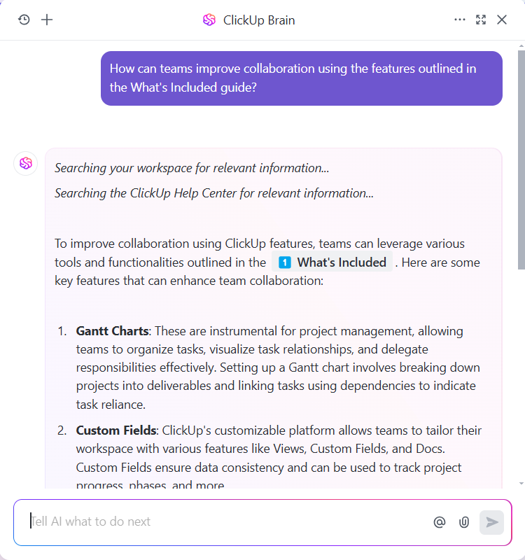 ClickUp Brain