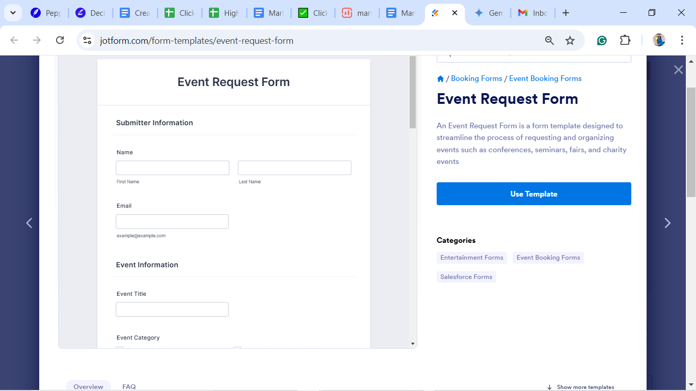 Event Request Form Template