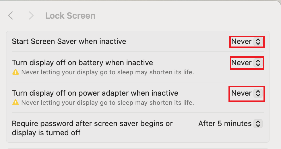 For Mac Prevent your device from sleeping