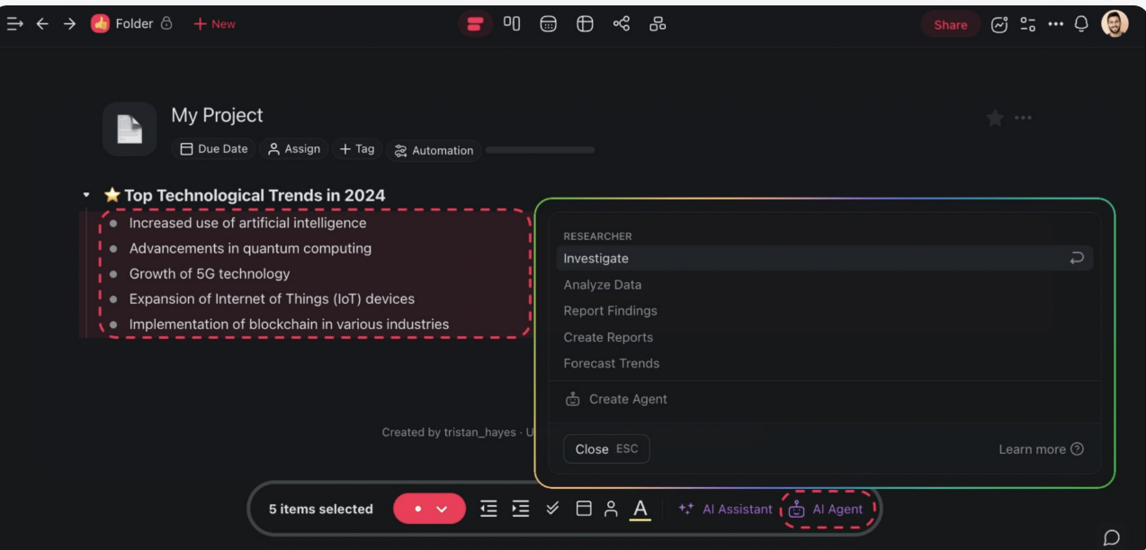 Taskade: AI Content Calendar Generator