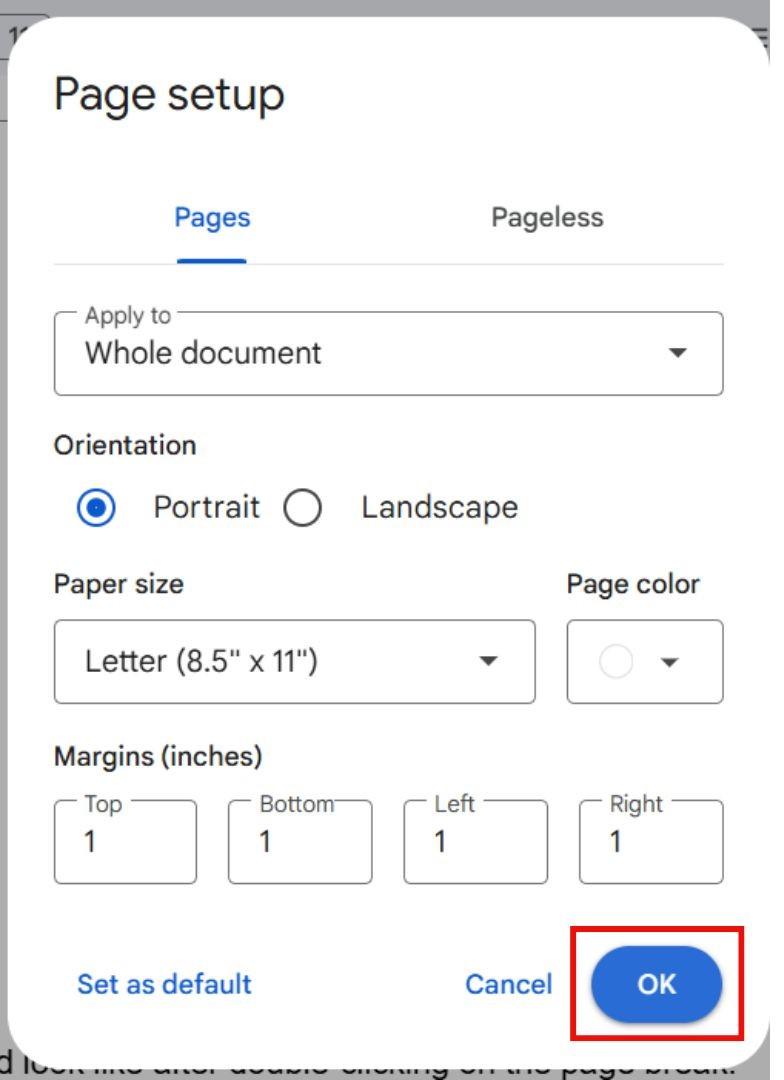 Pages Tab: How to Remove a Page Break in Google Docs