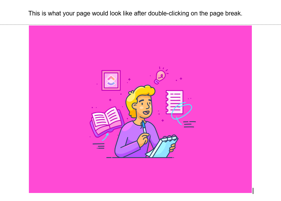 Example of Page Break_How to Remove a Page Break in Google Docs