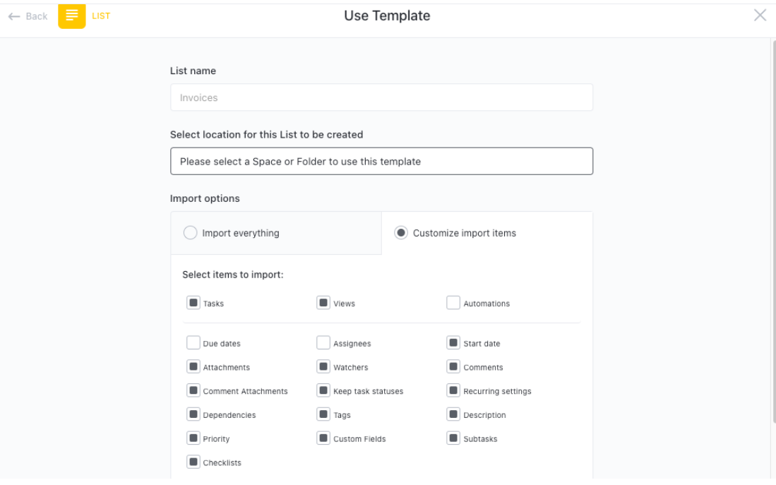 ClickUp Non-Profit Event Planning Template