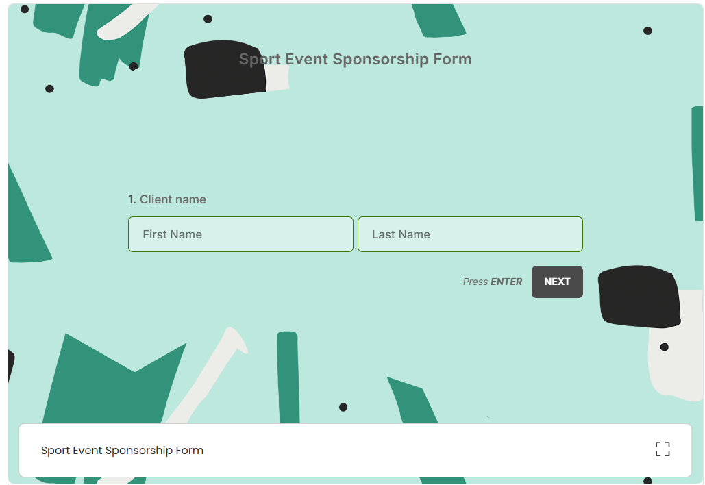 Sport Event Sponsorship Form Templates 