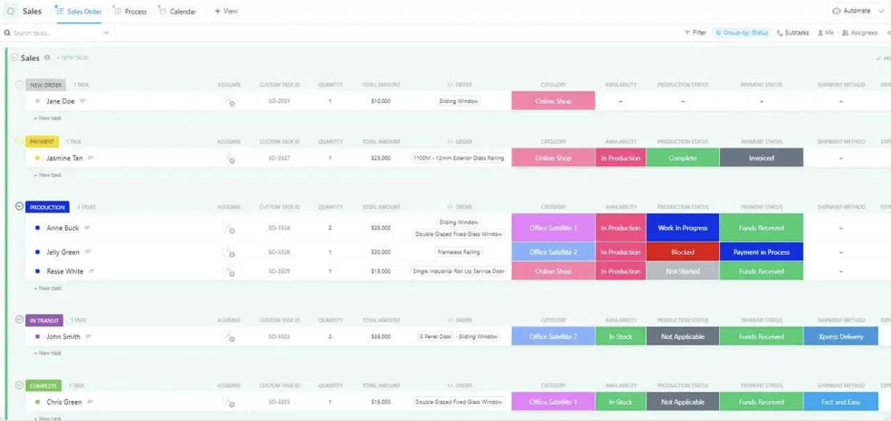 ClickUp Inventory Management Template