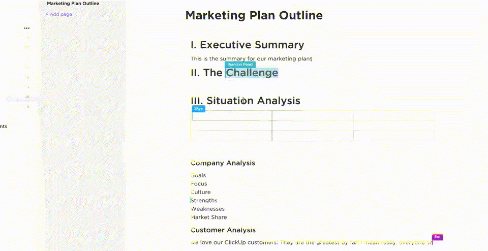 ClickUp Collaboration Detection