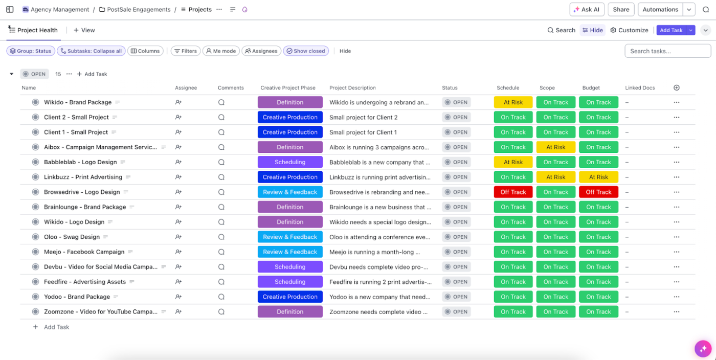 ClickUp Custom Workflow