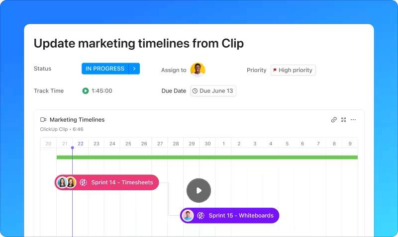 Convert your Clips into tasks within ClickUp 