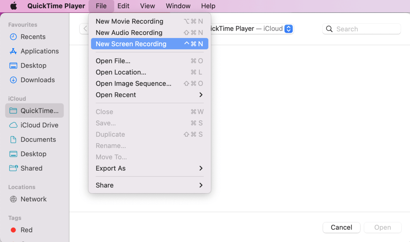 How to get sound on screen recording: In the menu bar, click File > New Screen Recording