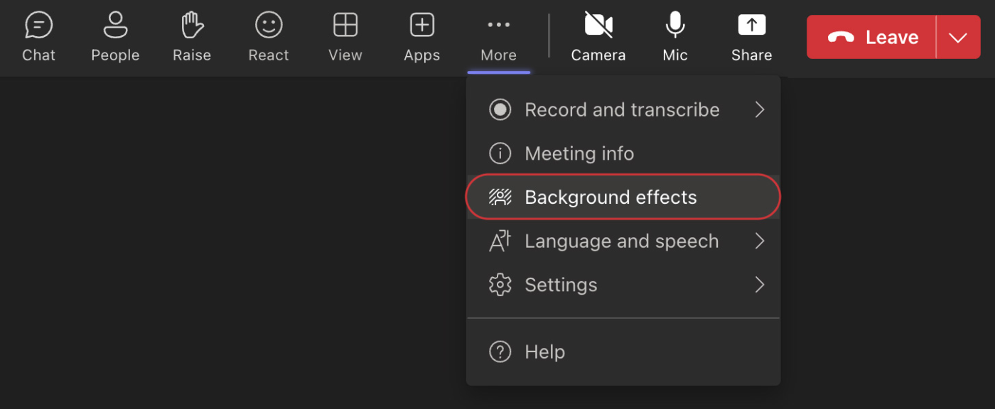 How to change background on Teams during a meeting