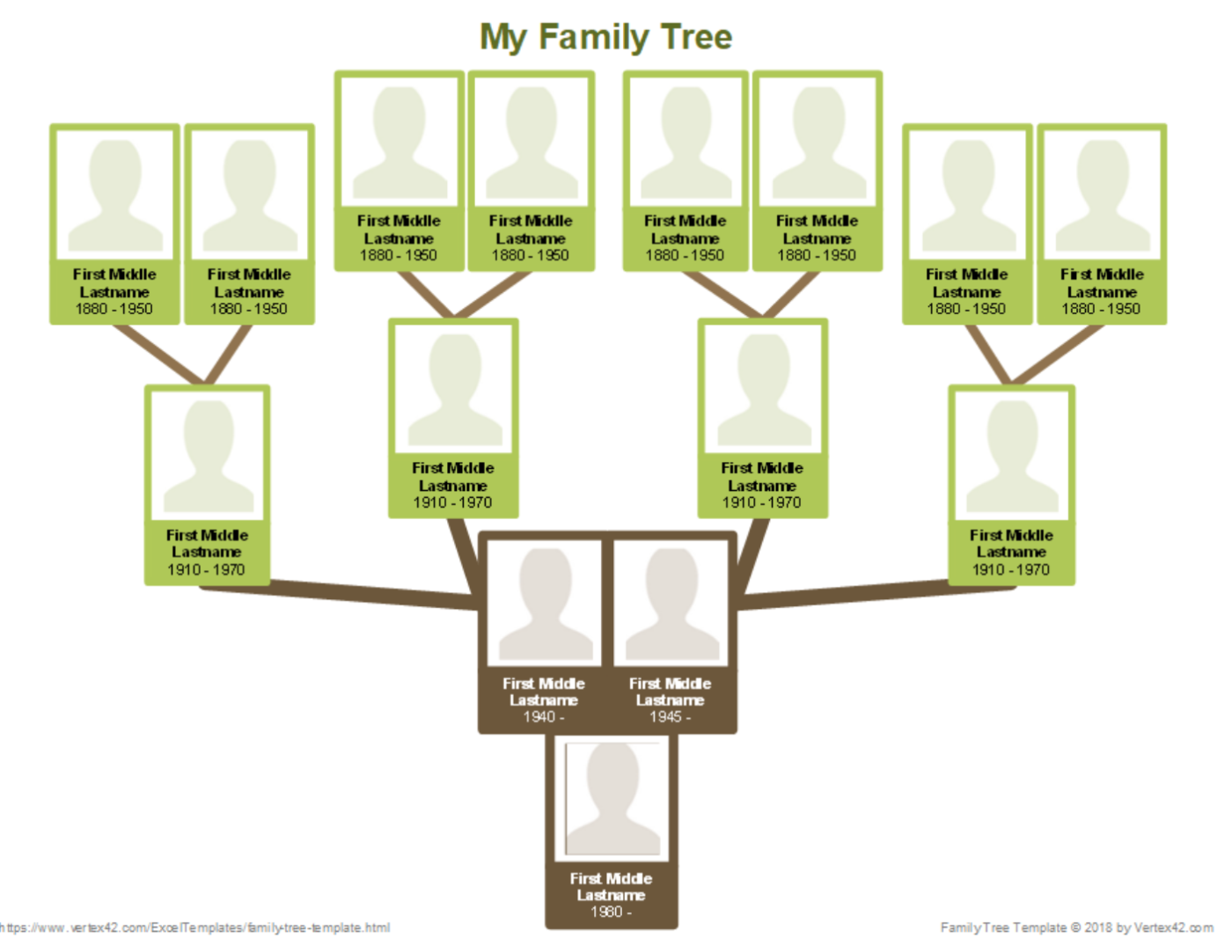 Family Tree Template by Vertex24