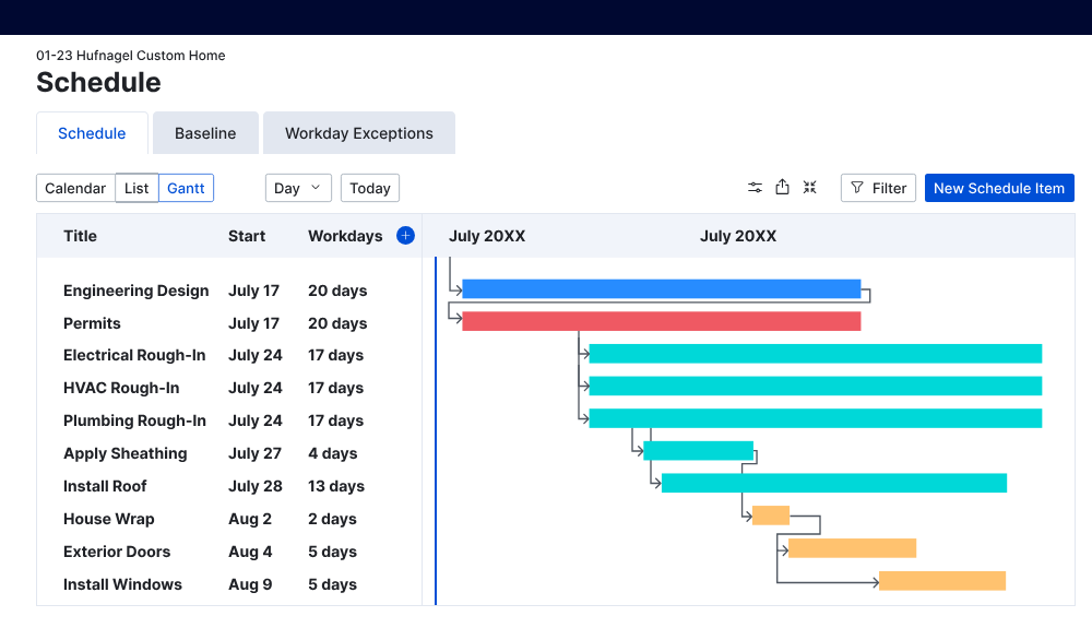 Construction app: Buildertrend (Best for managing field teams and project scheduling)