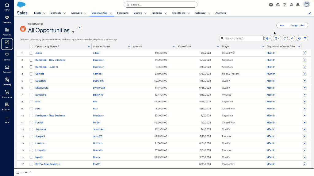 Salesforce Sales Cloud web based crm software
