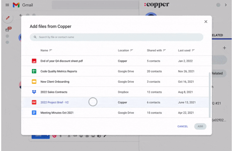 Copper CRM web based crm software
