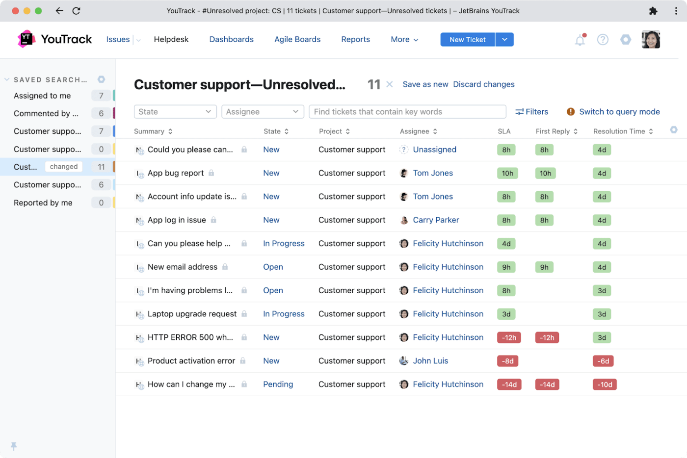 Helpdesk YouTrack YouTrack vs ClickUp
