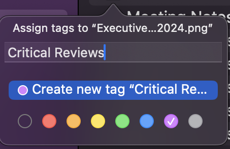 selecting Tags How to Find Files on Mac
