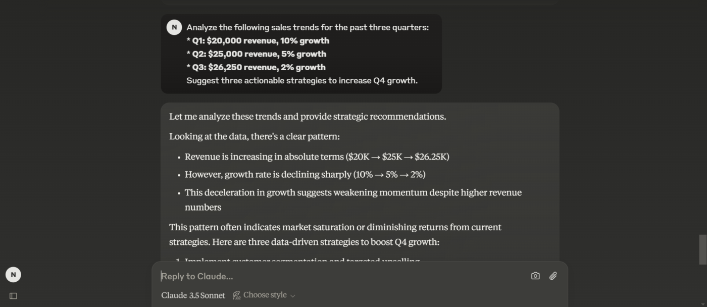 Analyze data with Claude AI