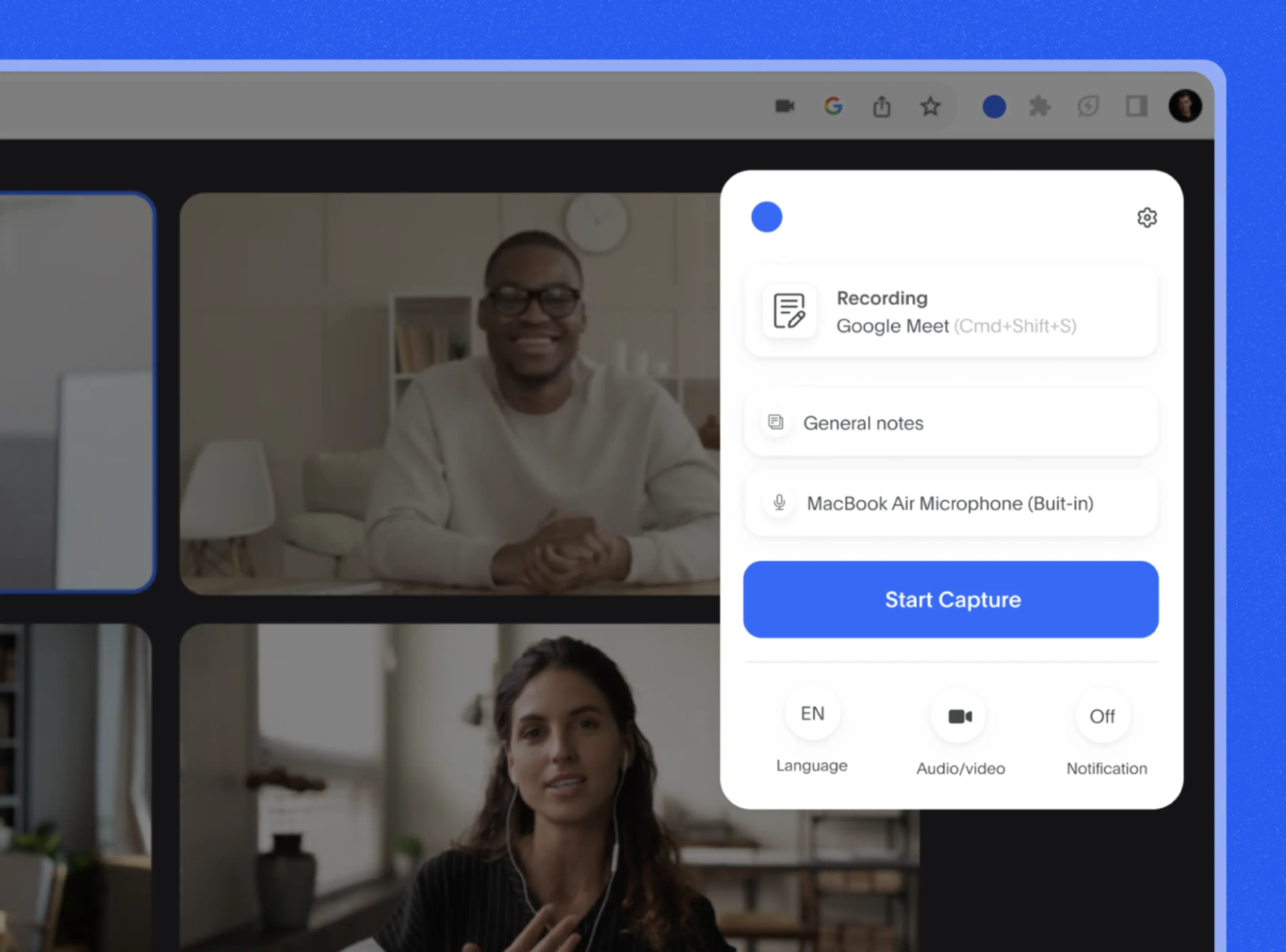 Bluedot: AI note takers for Google Meet