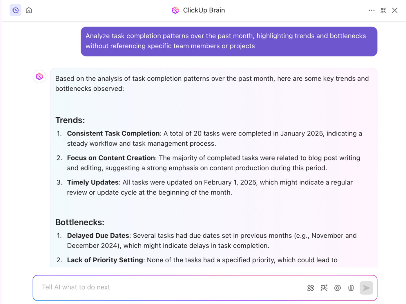 ClickUp Brain: Scrape data with AI to answer contextual questions