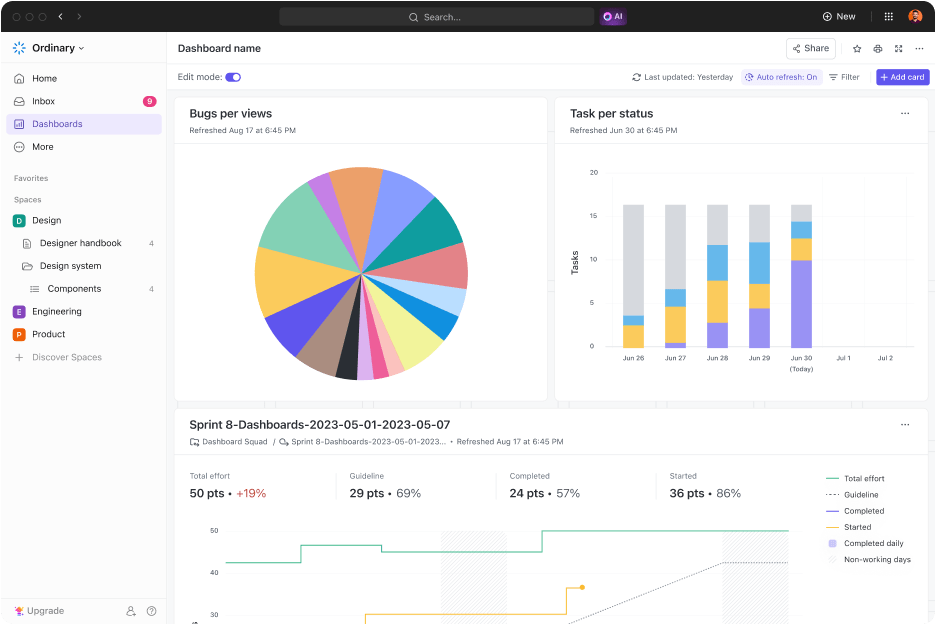 ClickUp Tasks:  Functional and Non-functional Testing