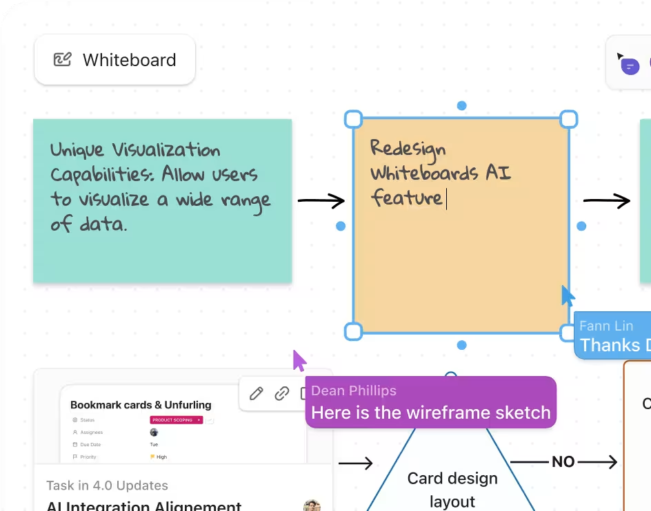 ClickUp Whiteboards