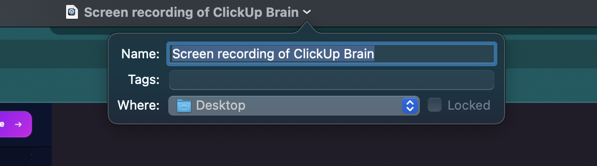 Clickup Brain : How to Crop a Screen Recording