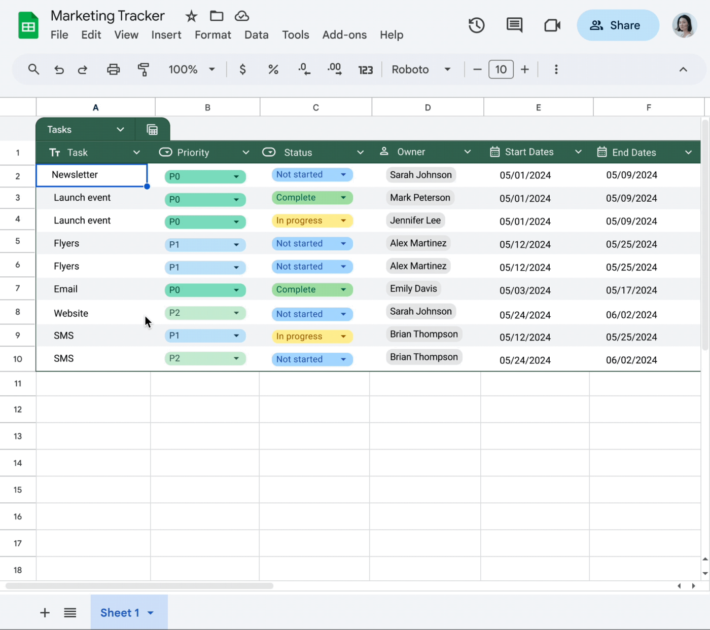 Google Sheets