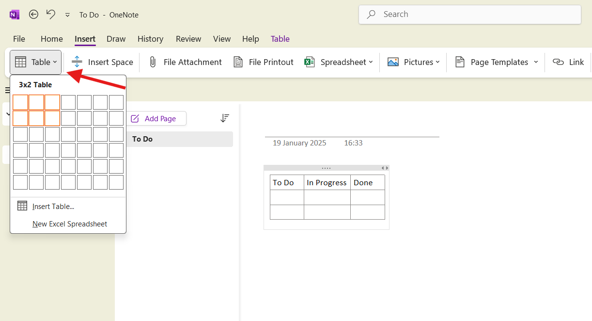 Insert : How to Make a Kanban Board in OneNote