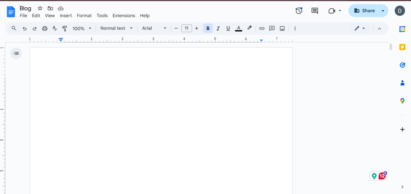 Open your current document in Google Docs