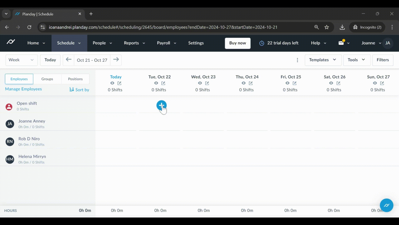 Planday : Shift Schedule maker