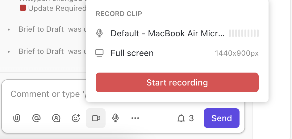 Recording Clip or Voice Clip