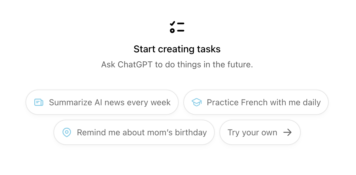 Set up a reminder or a task : how to use chatgpt tasks