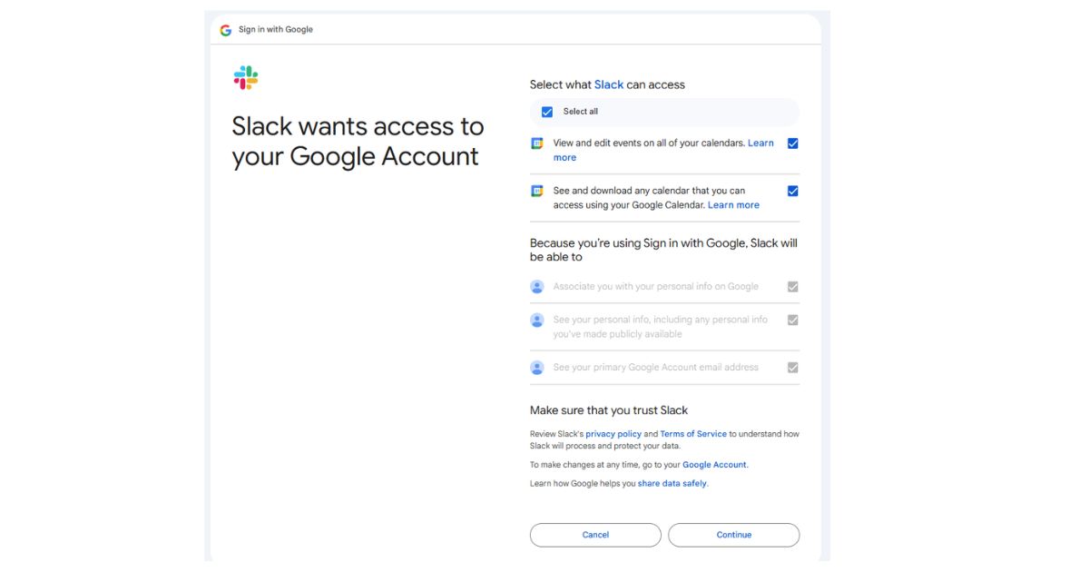 Share Access with Google Account