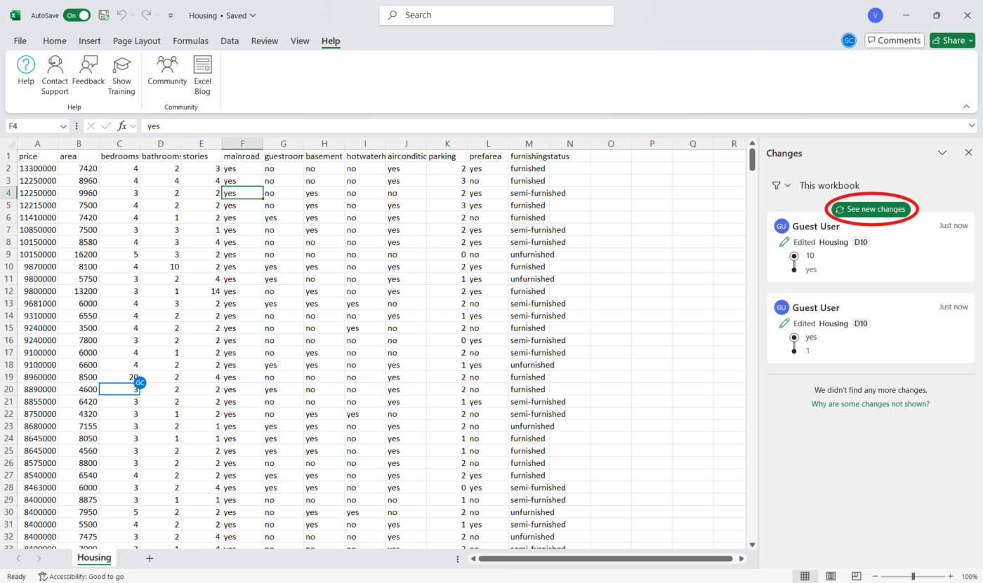 Track changes your team members make