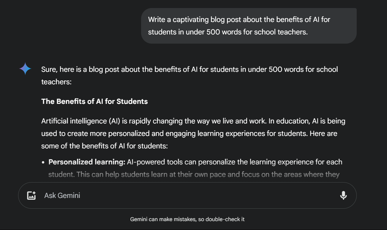 Write long-form content Prompt