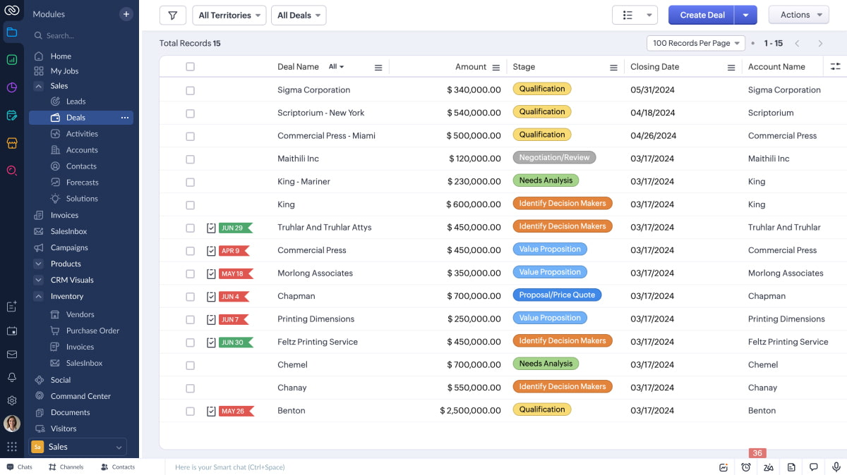 Zoho CRM: Simple CRM