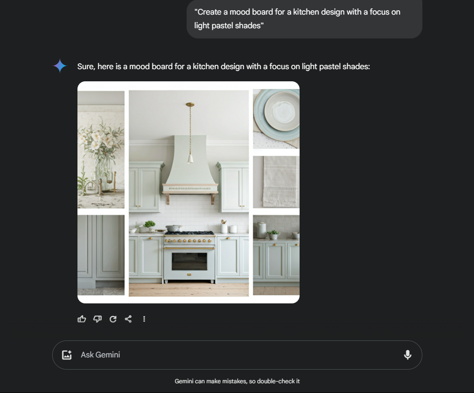 Create a mood board Prompt: Gemini Prompts