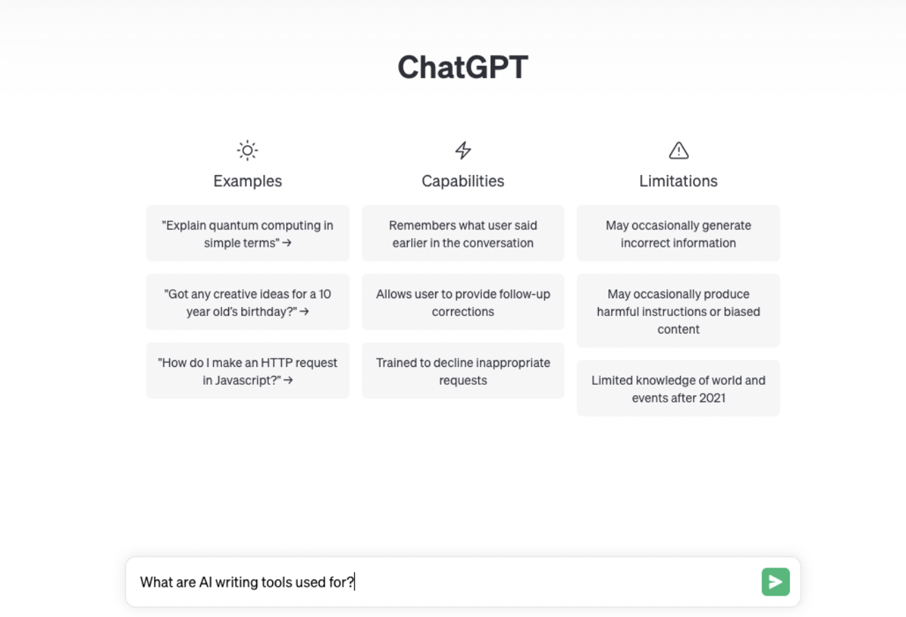 ChatGPT Interface