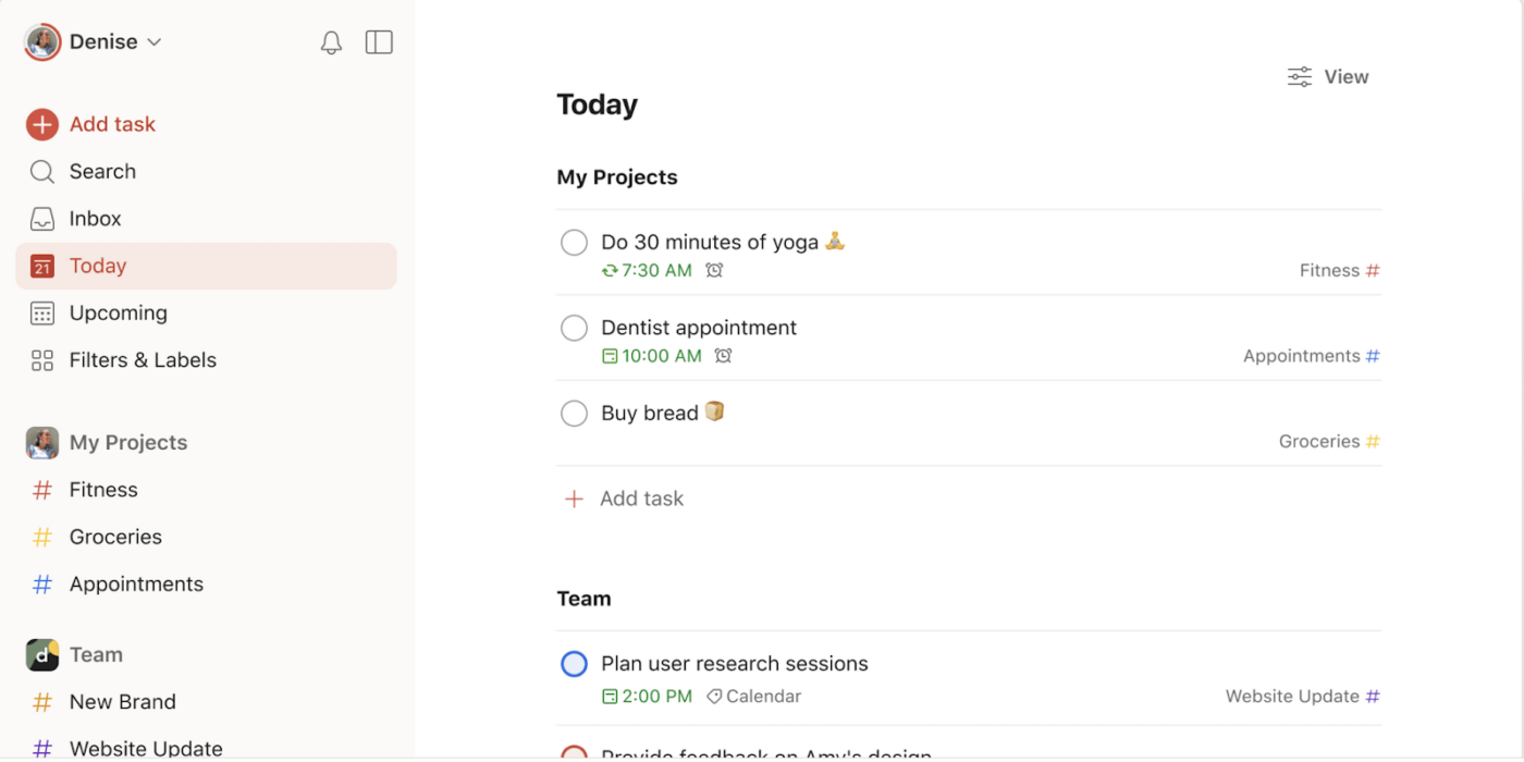 Todoist: Minimalist Digital Planner