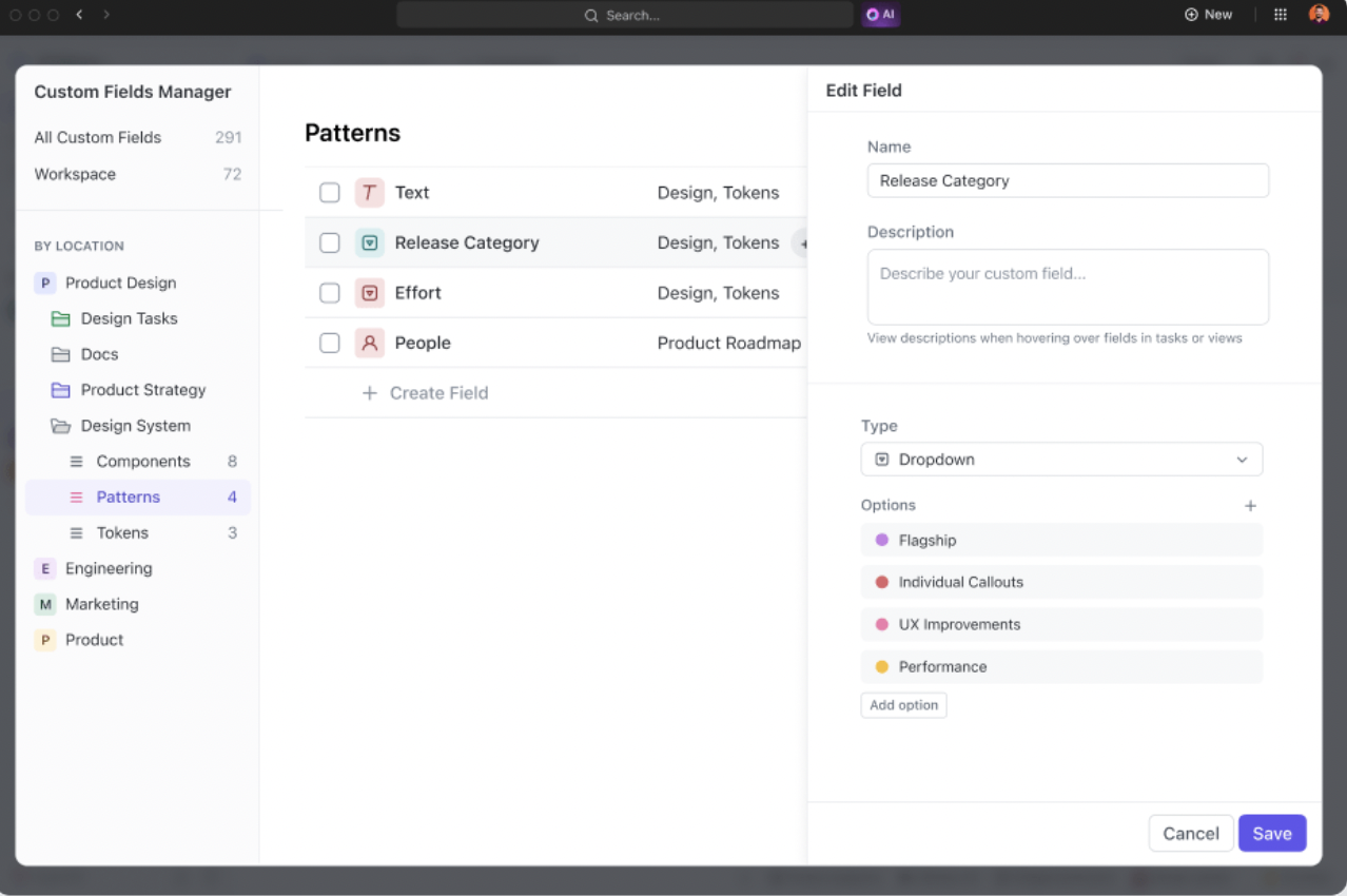 ClickUp Custom Fields