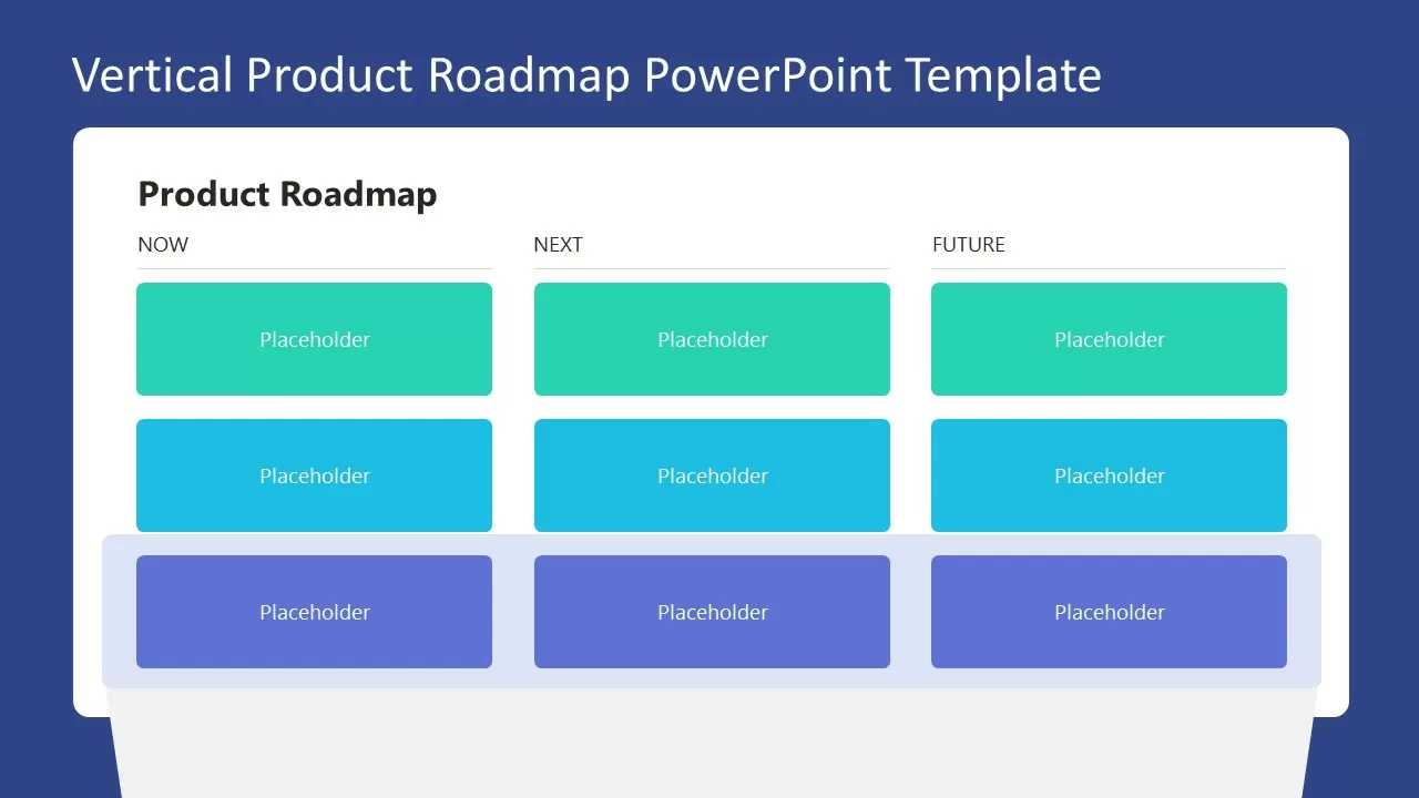 PowerPoint Vertical Product Roadmap Template 